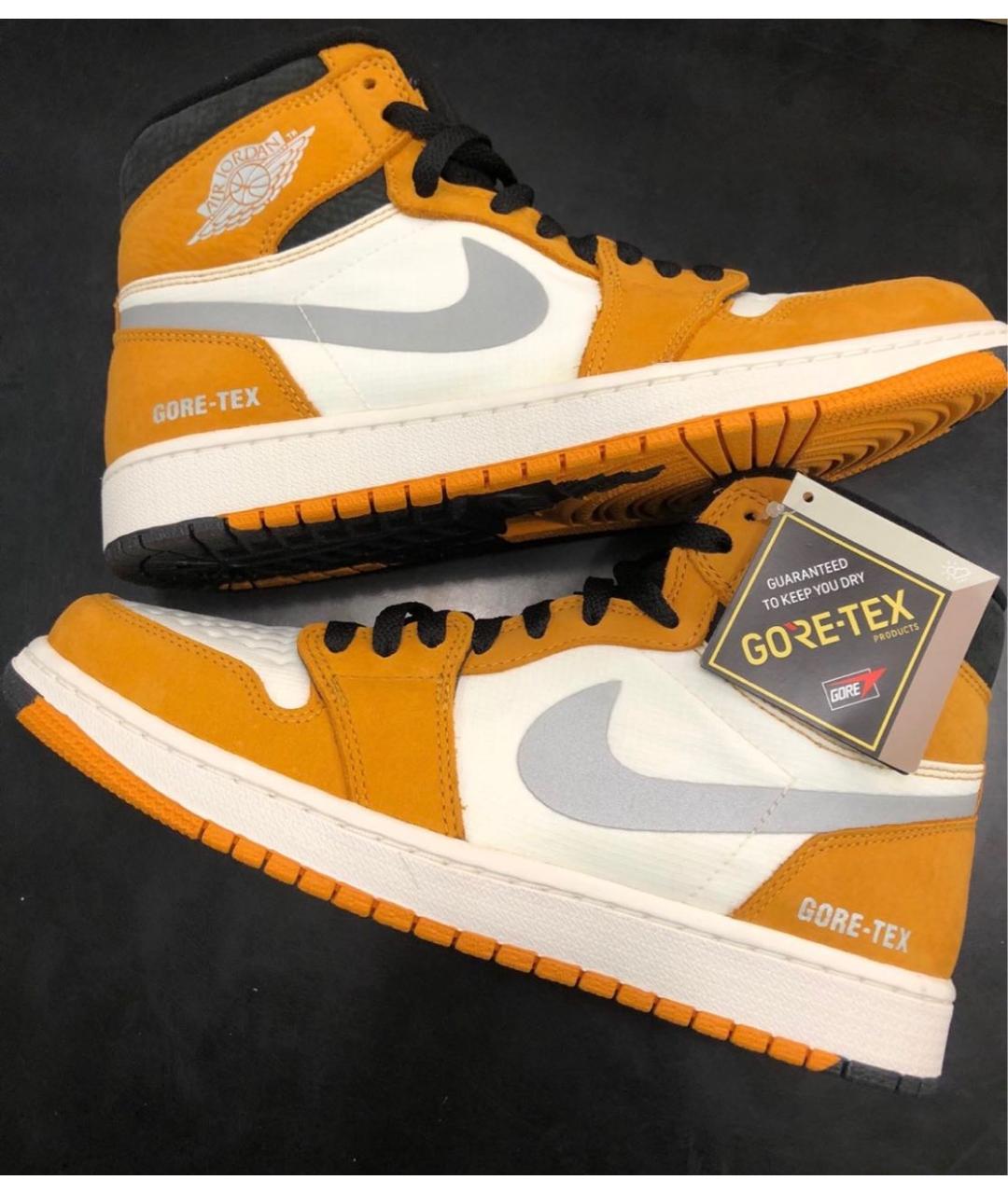 JORDAN Горчичные высокие кроссовки / кеды, фото 2