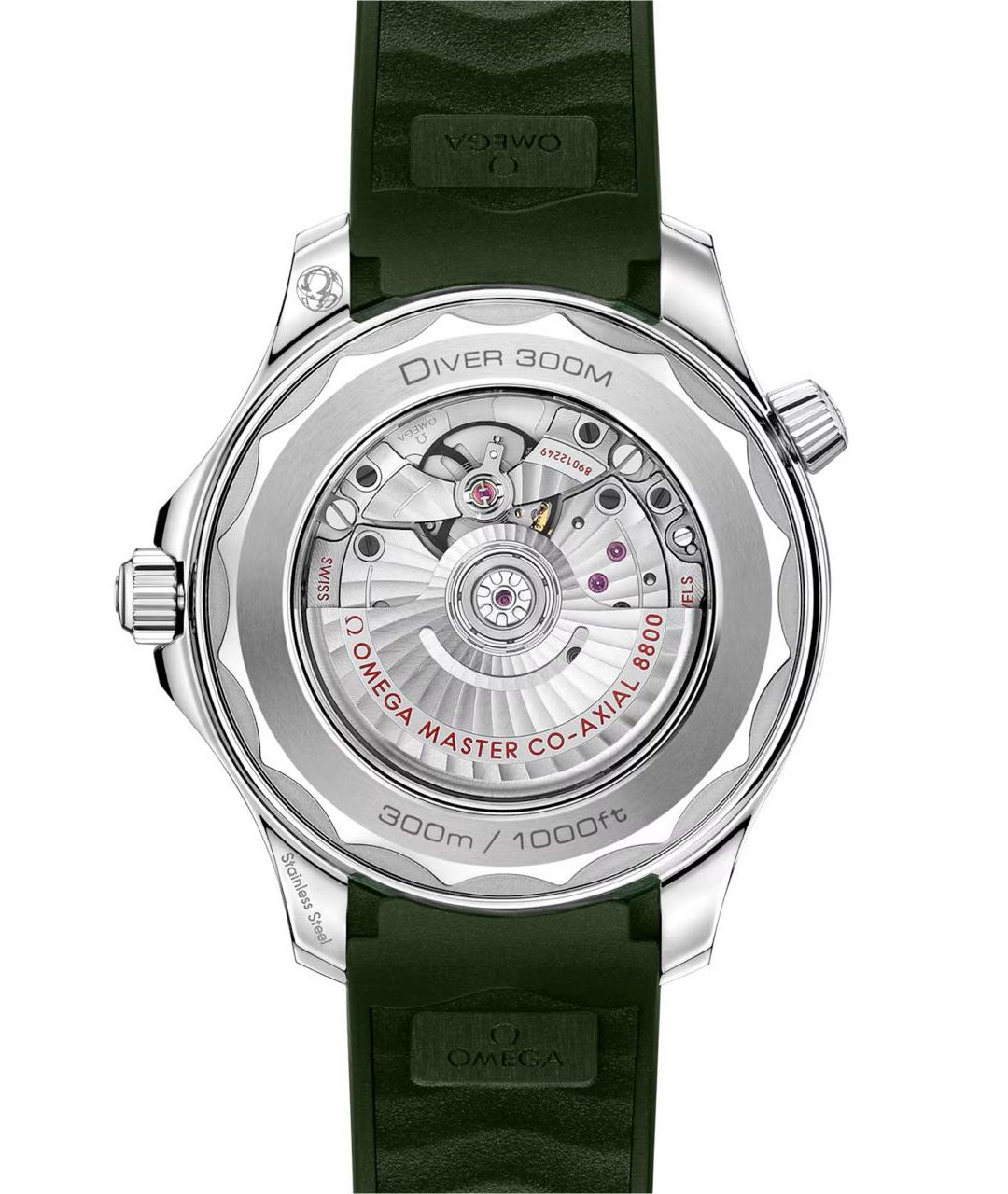 OMEGA Зеленые стальные часы, фото 2