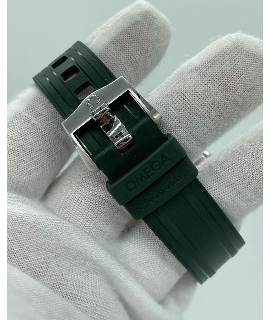 OMEGA Зеленые стальные часы, фото 5