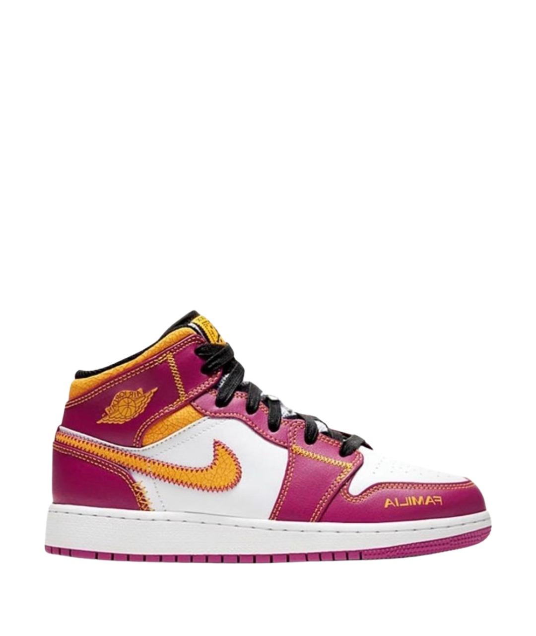 JORDAN Фиолетовые кожаные кроссовки, фото 1