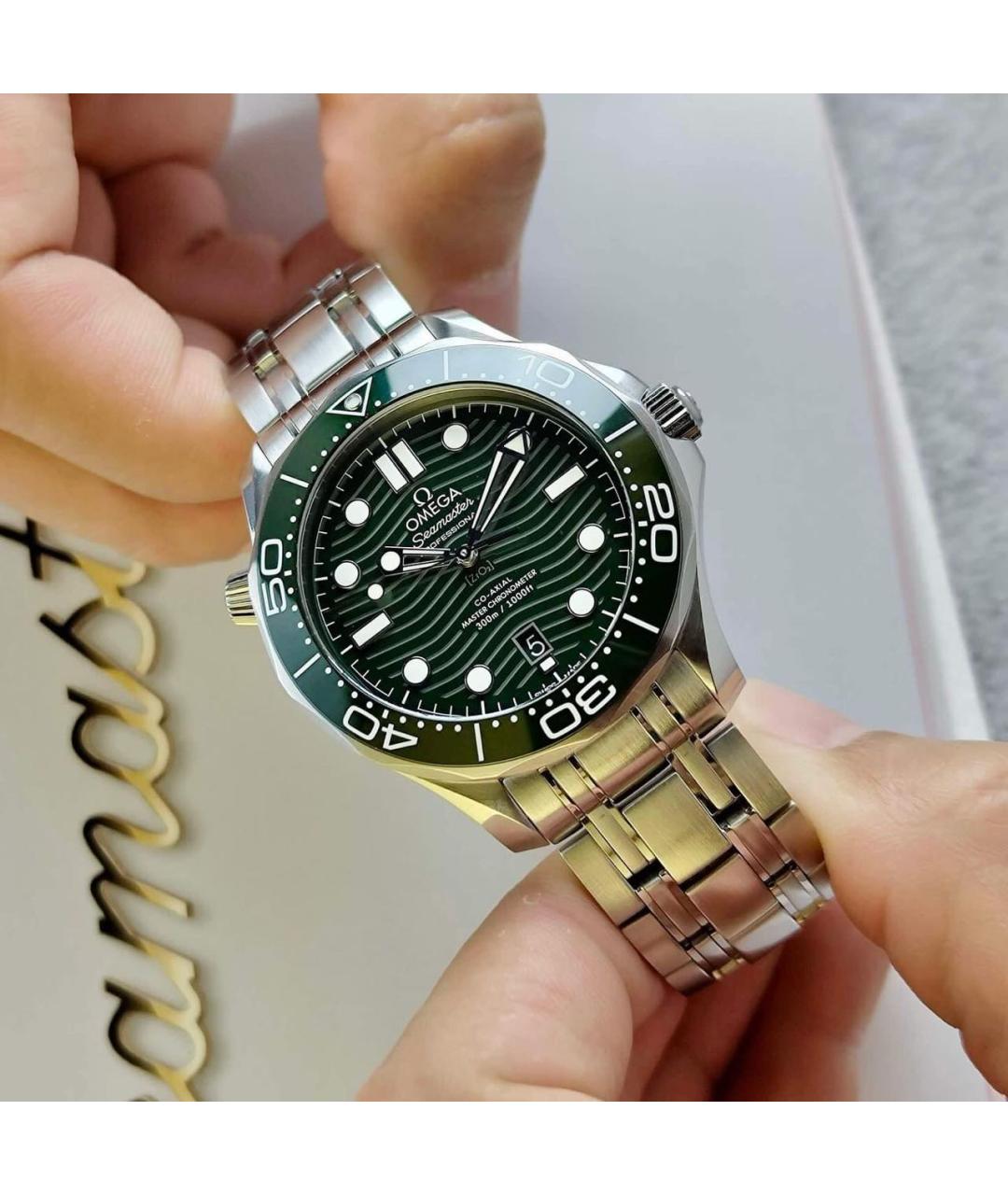 OMEGA Серебряные стальные часы, фото 4