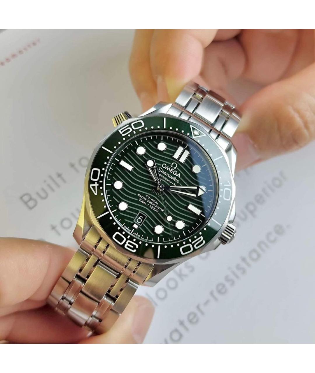 OMEGA Серебряные стальные часы, фото 3