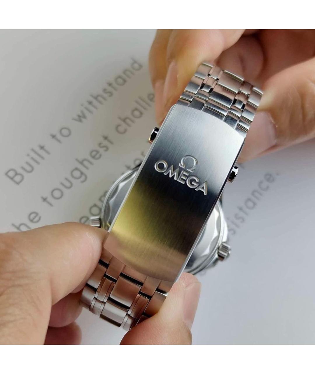 OMEGA Серебряные стальные часы, фото 6