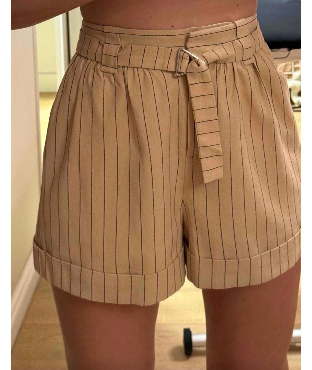MAJE Бежевые льняные шорты, фото 6