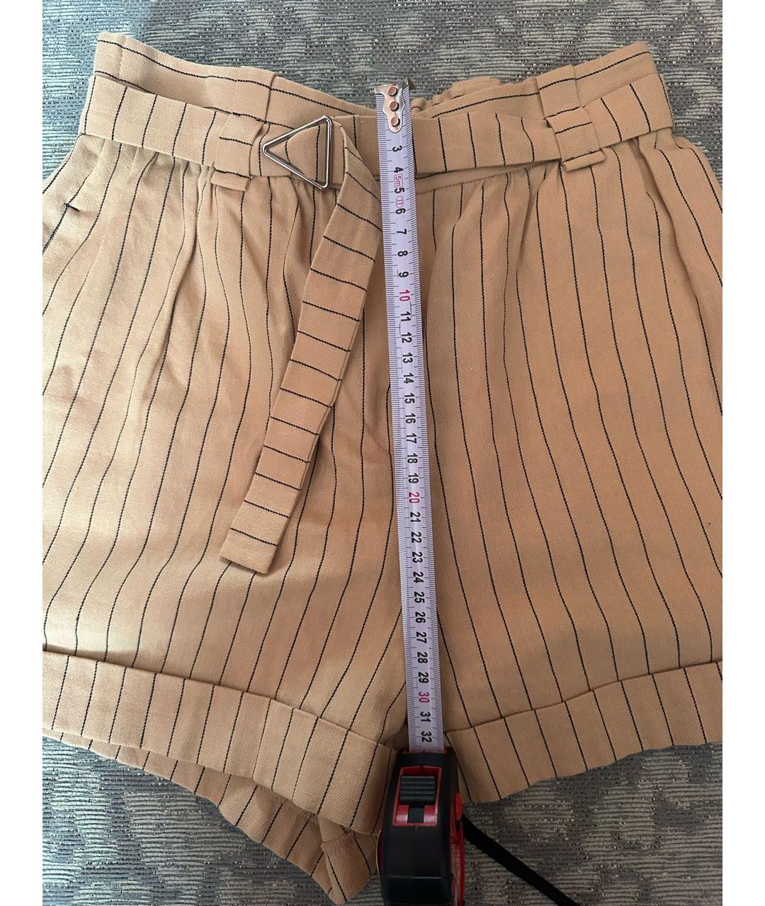 MAJE Бежевые льняные шорты, фото 5