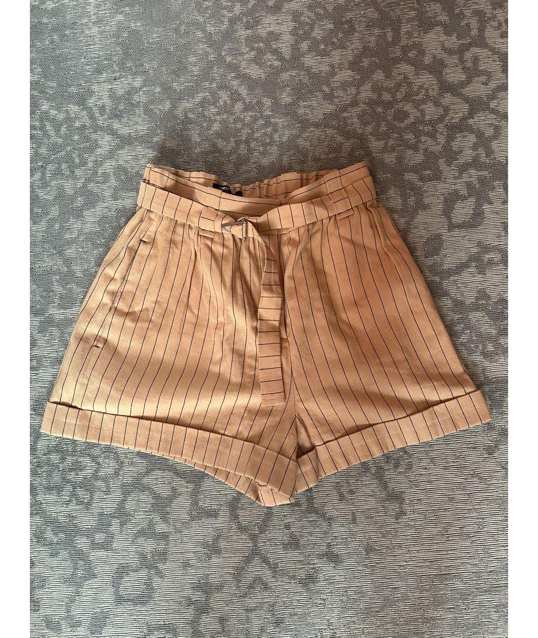 MAJE Бежевые льняные шорты, фото 7