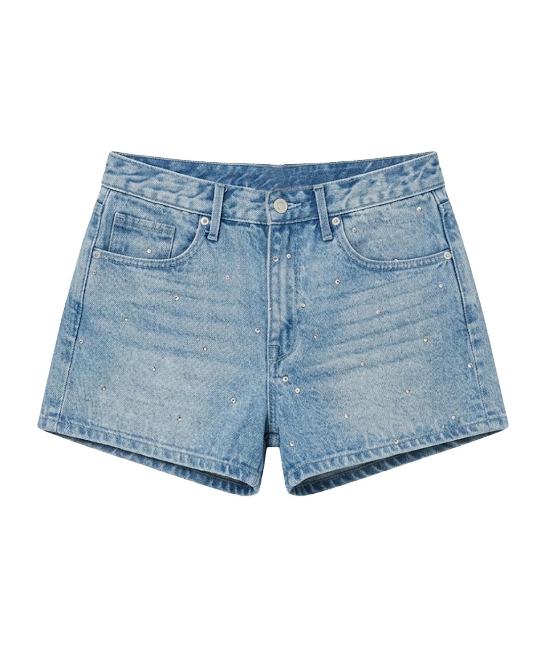 JUICY COUTURE Голубые хлопковые шорты, фото 1