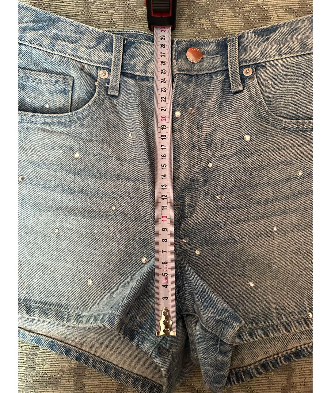 JUICY COUTURE Голубые хлопковые шорты, фото 6