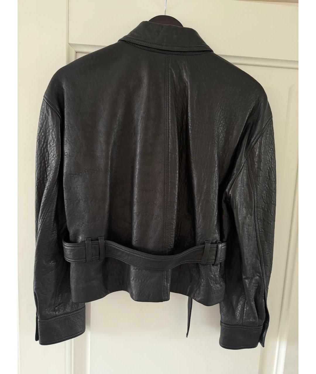 SAINT LAURENT Черная кожаная куртка, фото 2