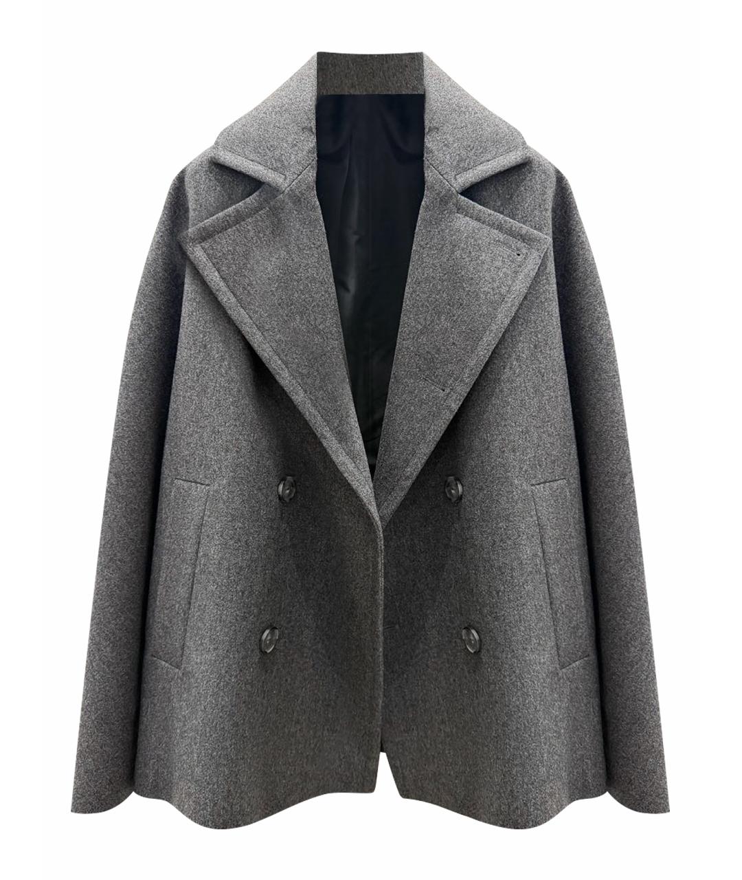 HEVO Серое шерстяное пальто, фото 1