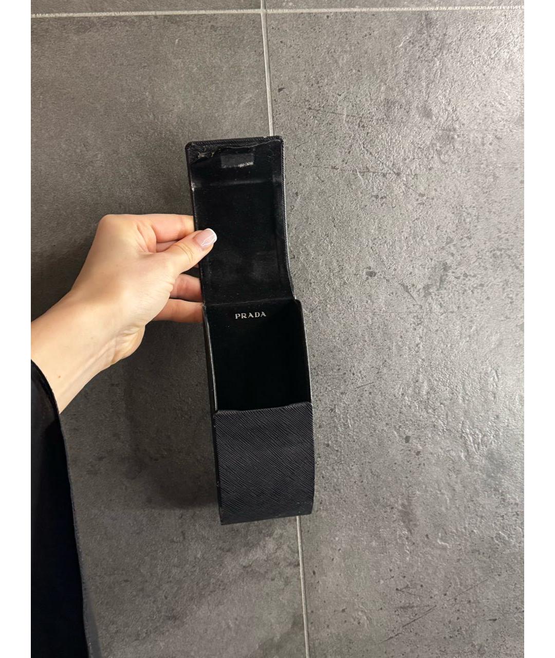 PRADA Черные пластиковые солнцезащитные очки, фото 7