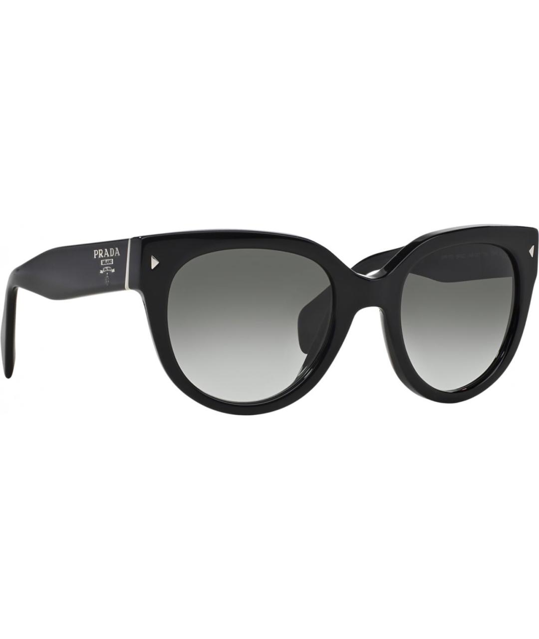 PRADA Черные пластиковые солнцезащитные очки, фото 2