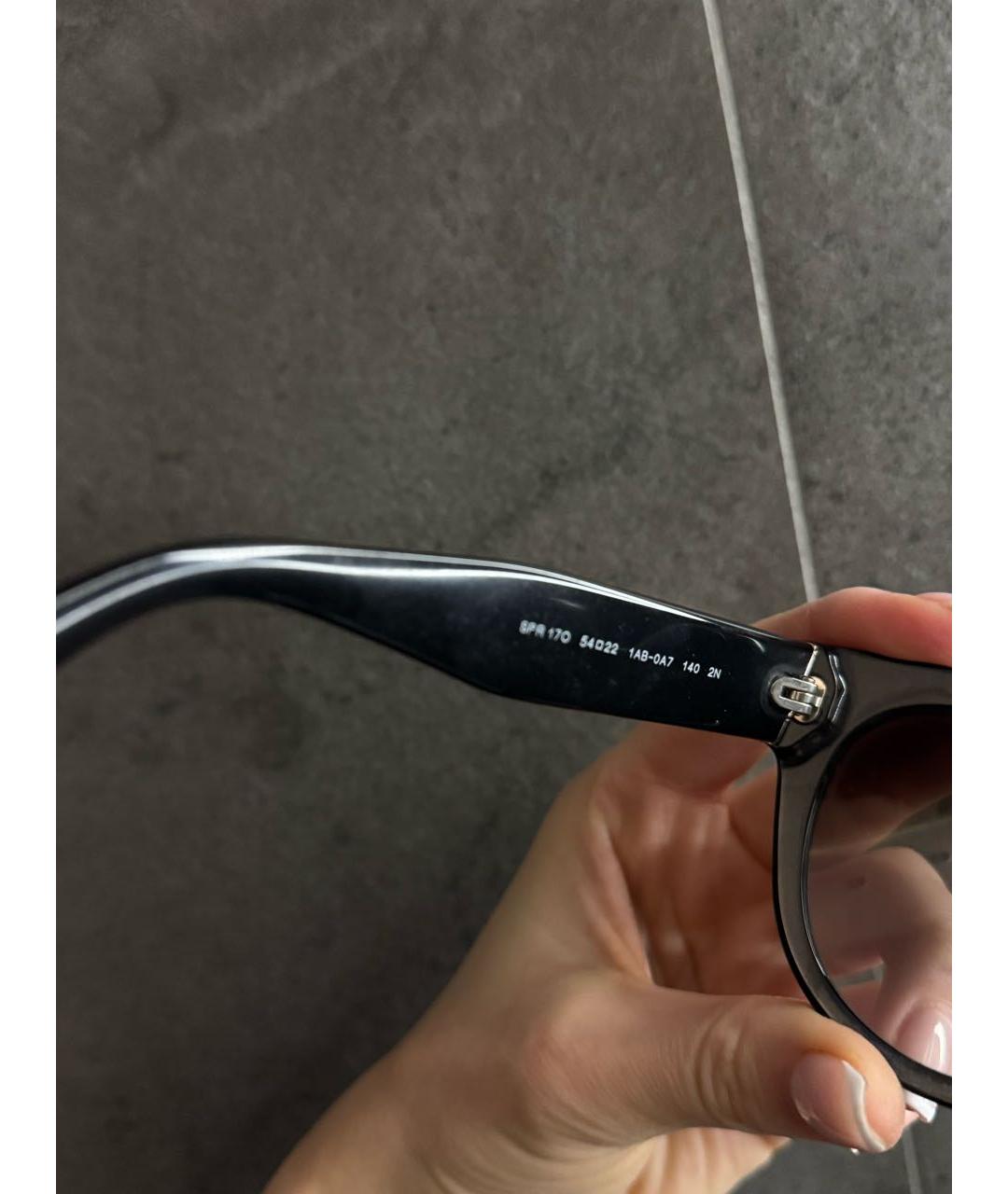 PRADA Черные пластиковые солнцезащитные очки, фото 6