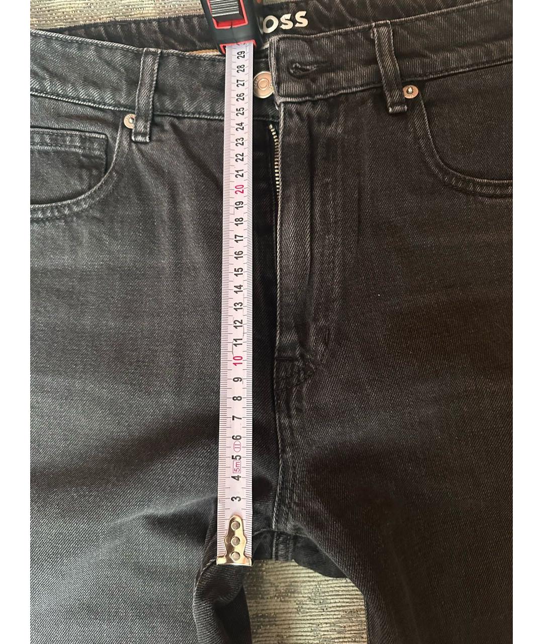 HUGO BOSS Черные хлопковые джинсы слим, фото 6