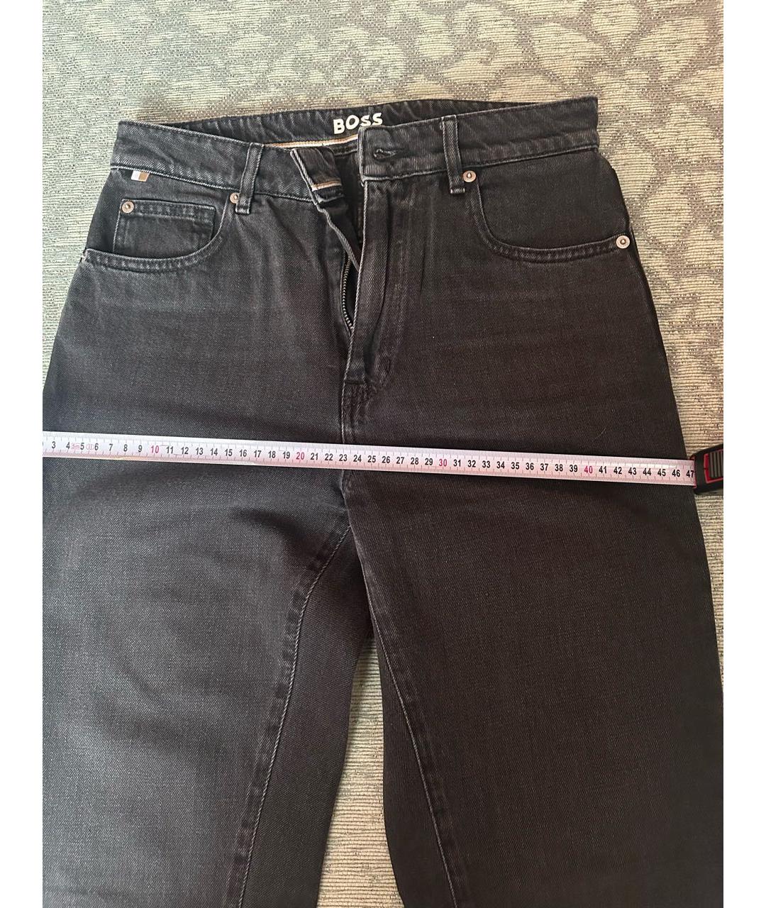HUGO BOSS Черные хлопковые джинсы слим, фото 4