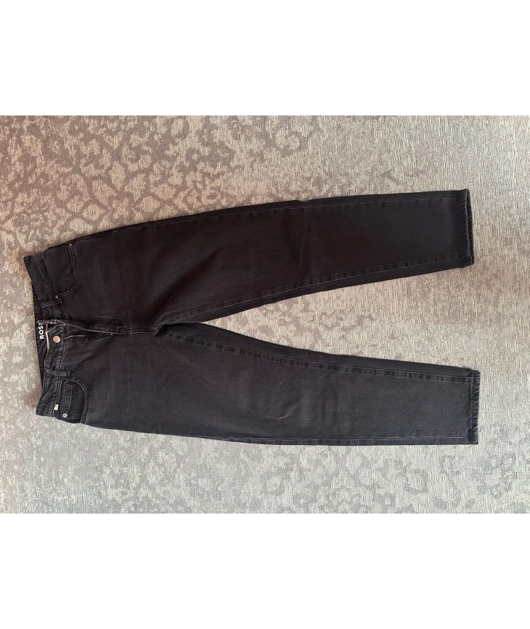 HUGO BOSS Черные хлопковые джинсы слим, фото 8