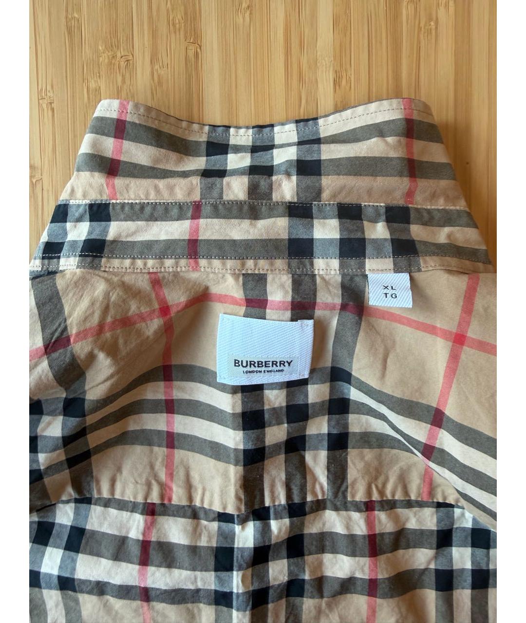 BURBERRY Бежевая хлопковая кэжуал рубашка, фото 3