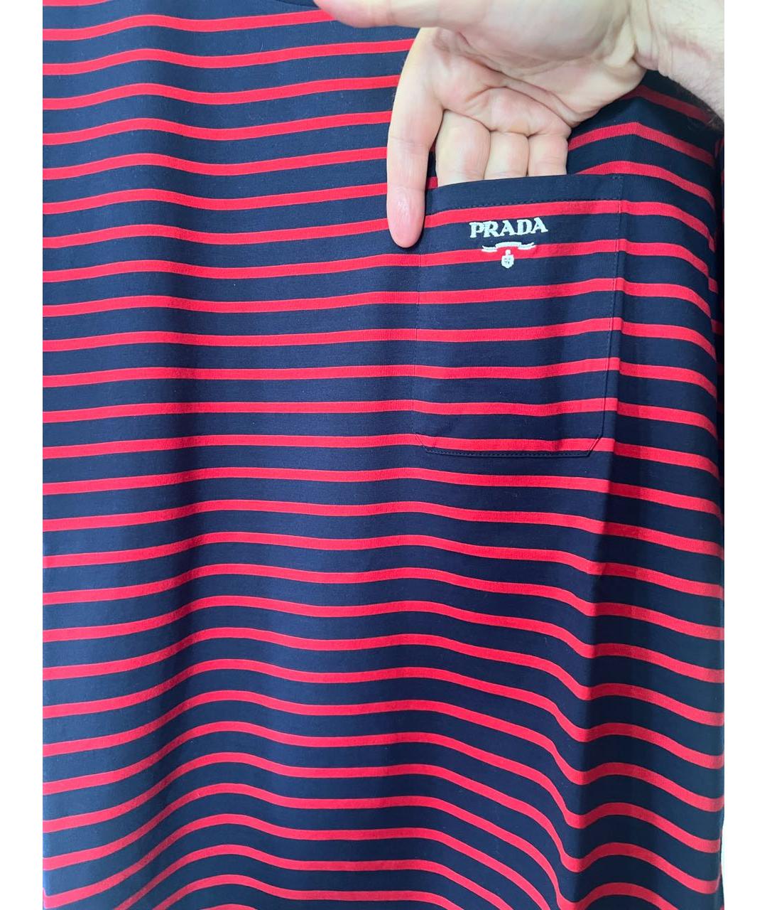 PRADA Мульти хлопковая футболка, фото 4