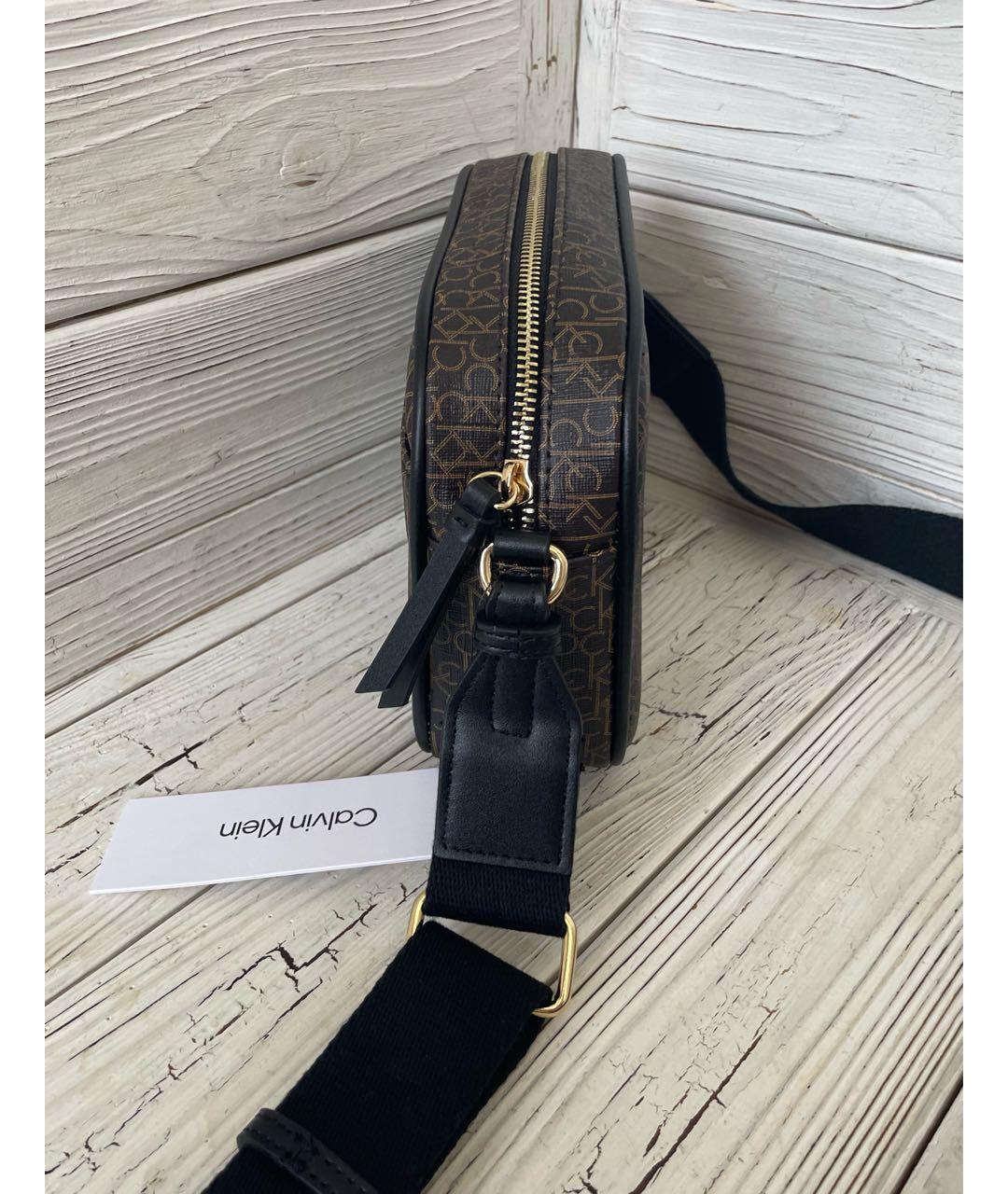 CALVIN KLEIN Коричневая сумка через плечо из искусственной кожи, фото 6