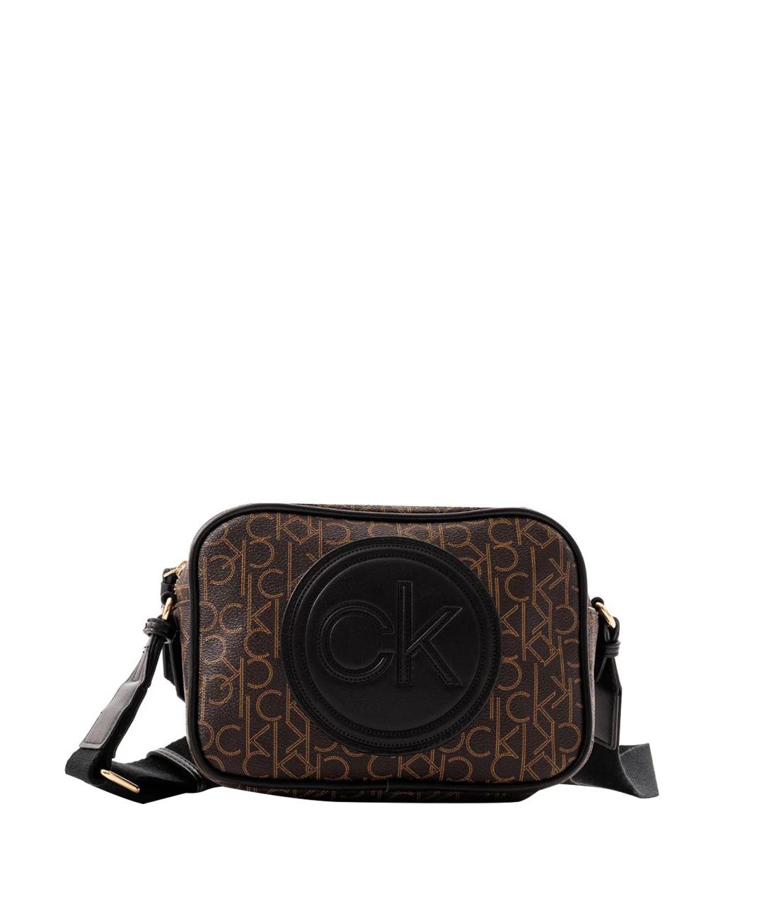 CALVIN KLEIN Коричневая сумка через плечо из искусственной кожи, фото 1