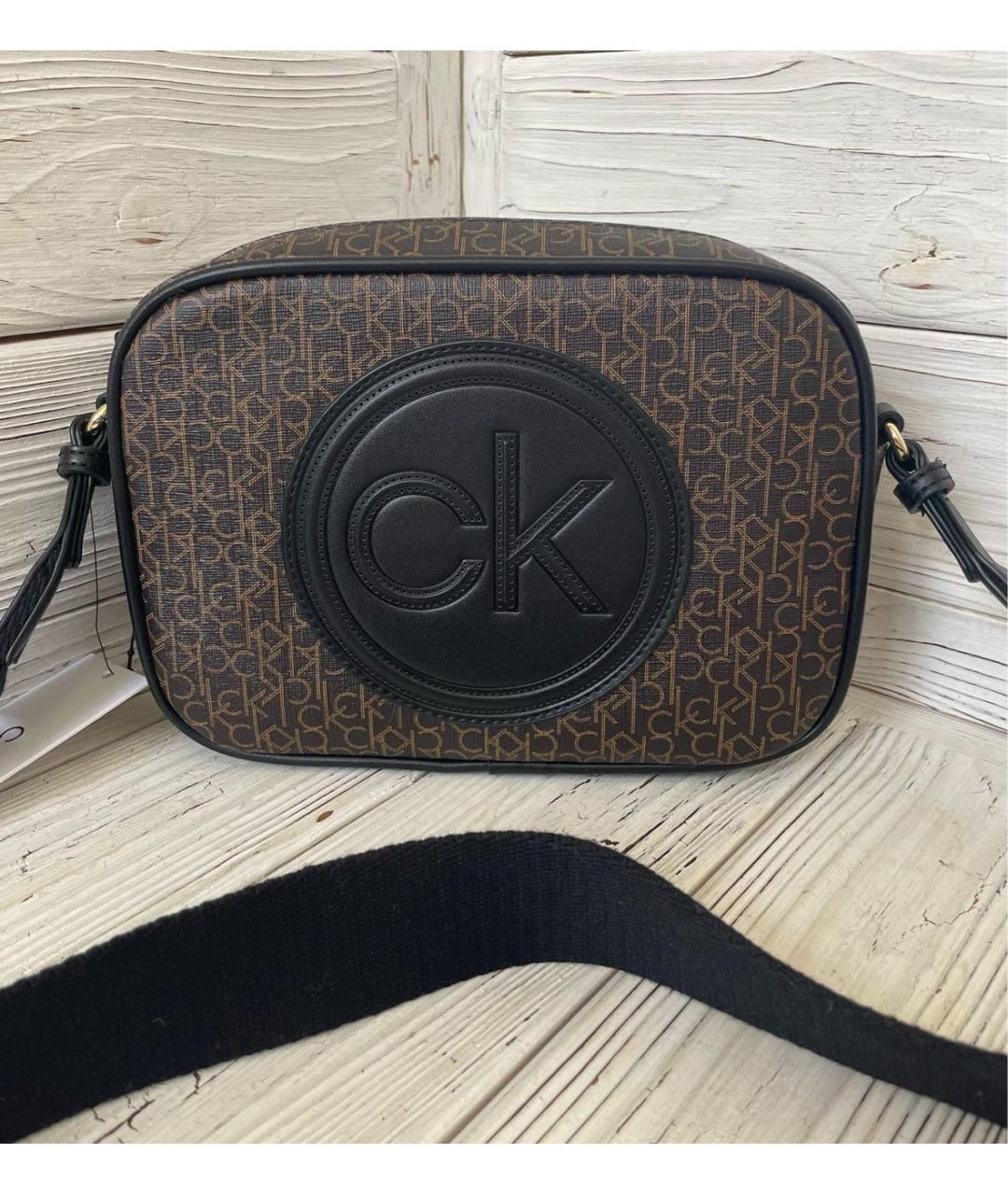 CALVIN KLEIN Коричневая сумка через плечо из искусственной кожи, фото 2