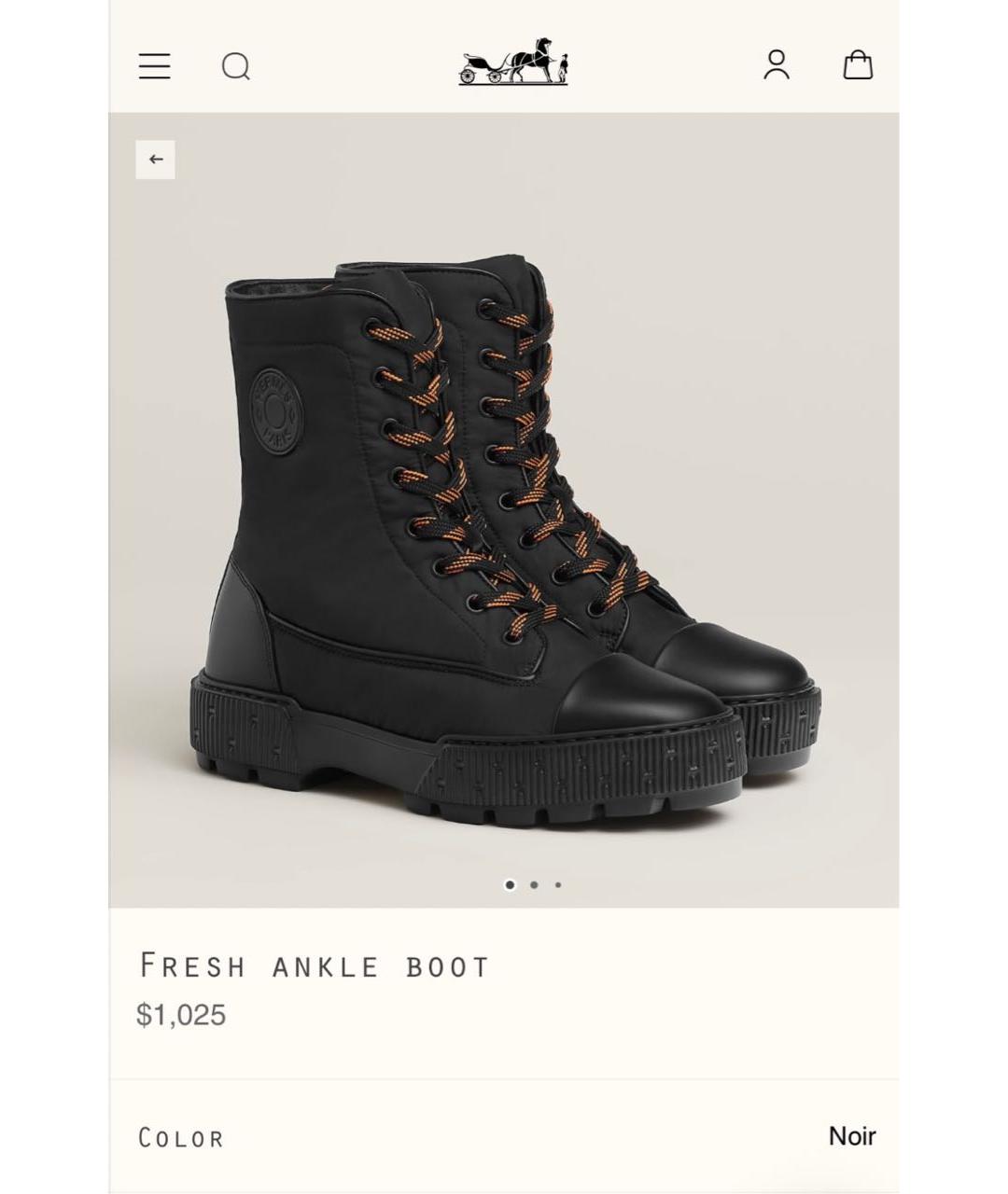 HERMES Черные текстильные ботинки, фото 8