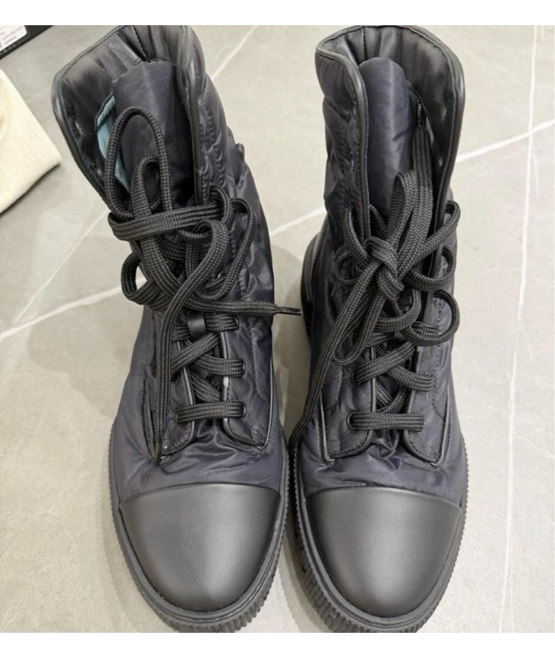 HERMES Черные текстильные ботинки, фото 6