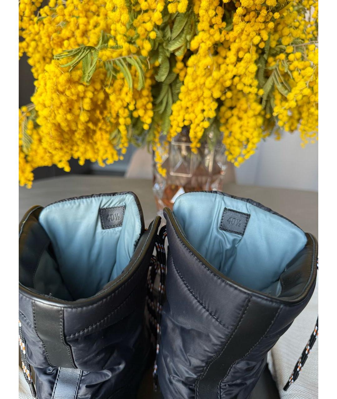 HERMES Черные текстильные ботинки, фото 3