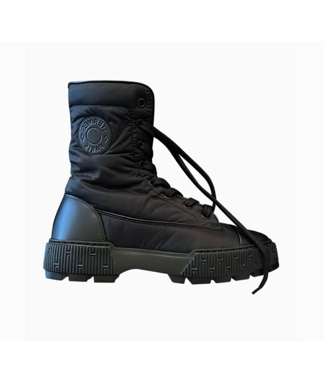 HERMES Черные текстильные ботинки, фото 9