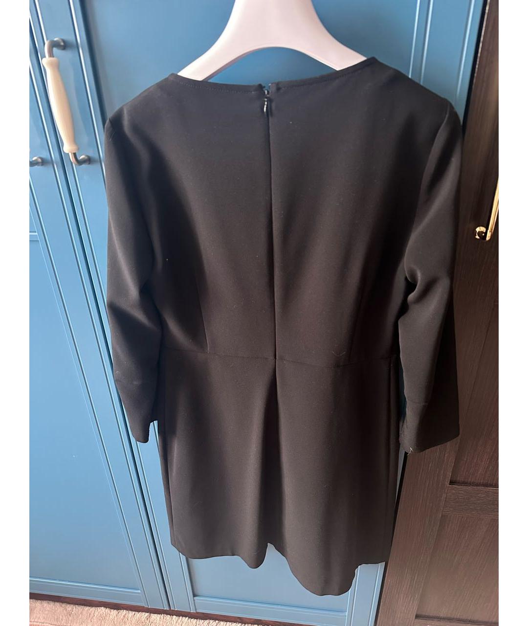 PINKO Черное полиэстеровое повседневное платье, фото 2