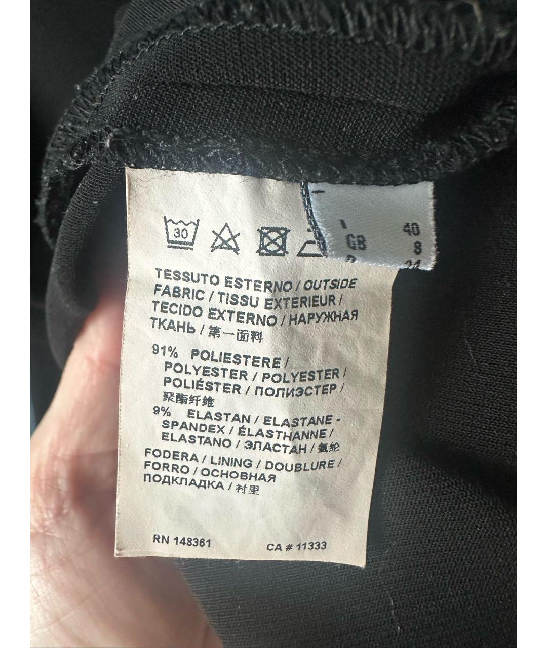 PINKO Черное полиэстеровое повседневное платье, фото 3