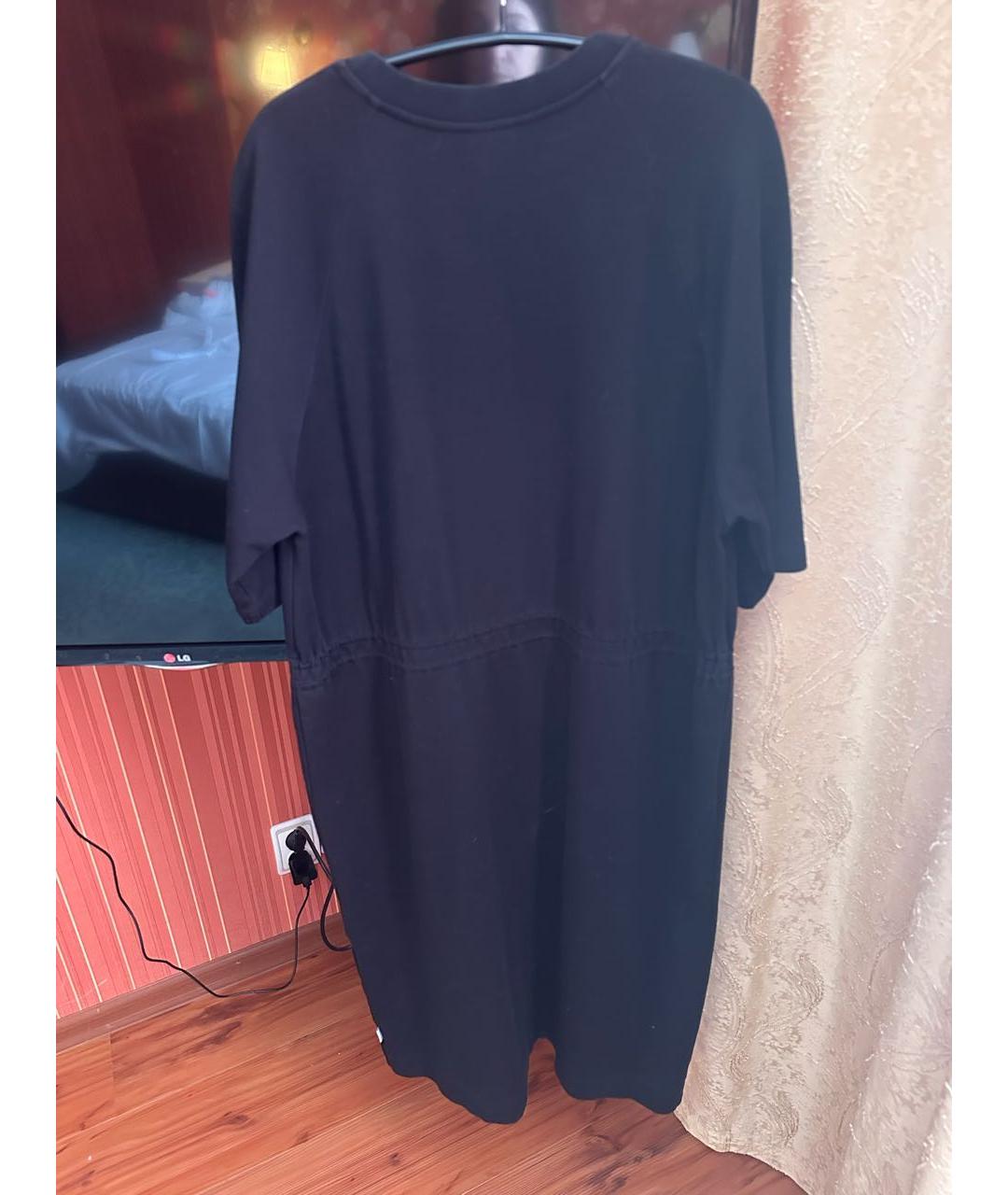 MAX MARA Черное хлопковое повседневное платье, фото 3