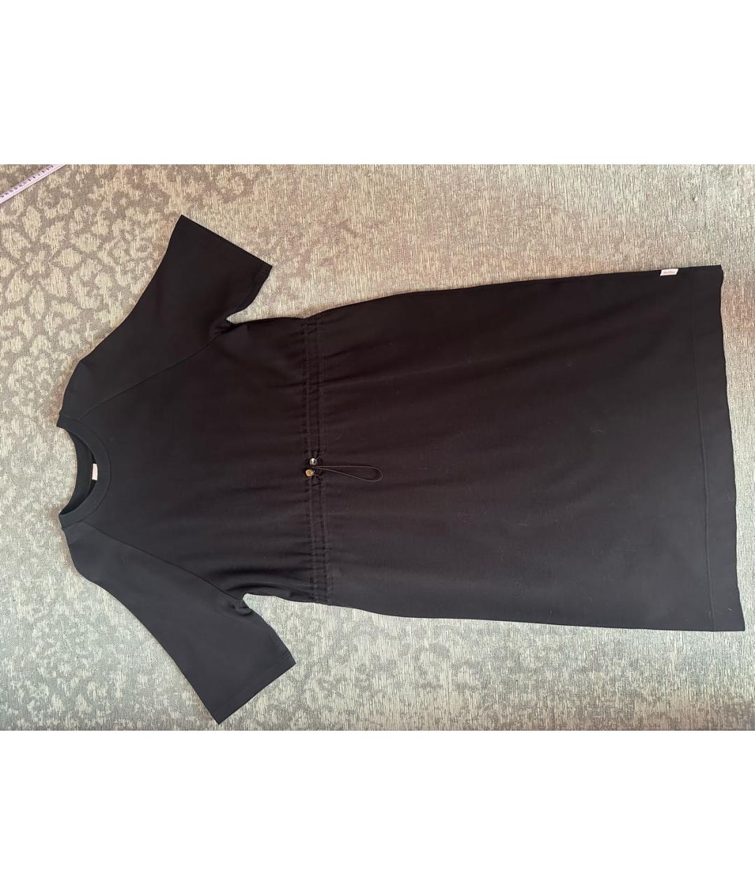 MAX MARA Черное хлопковое повседневное платье, фото 2