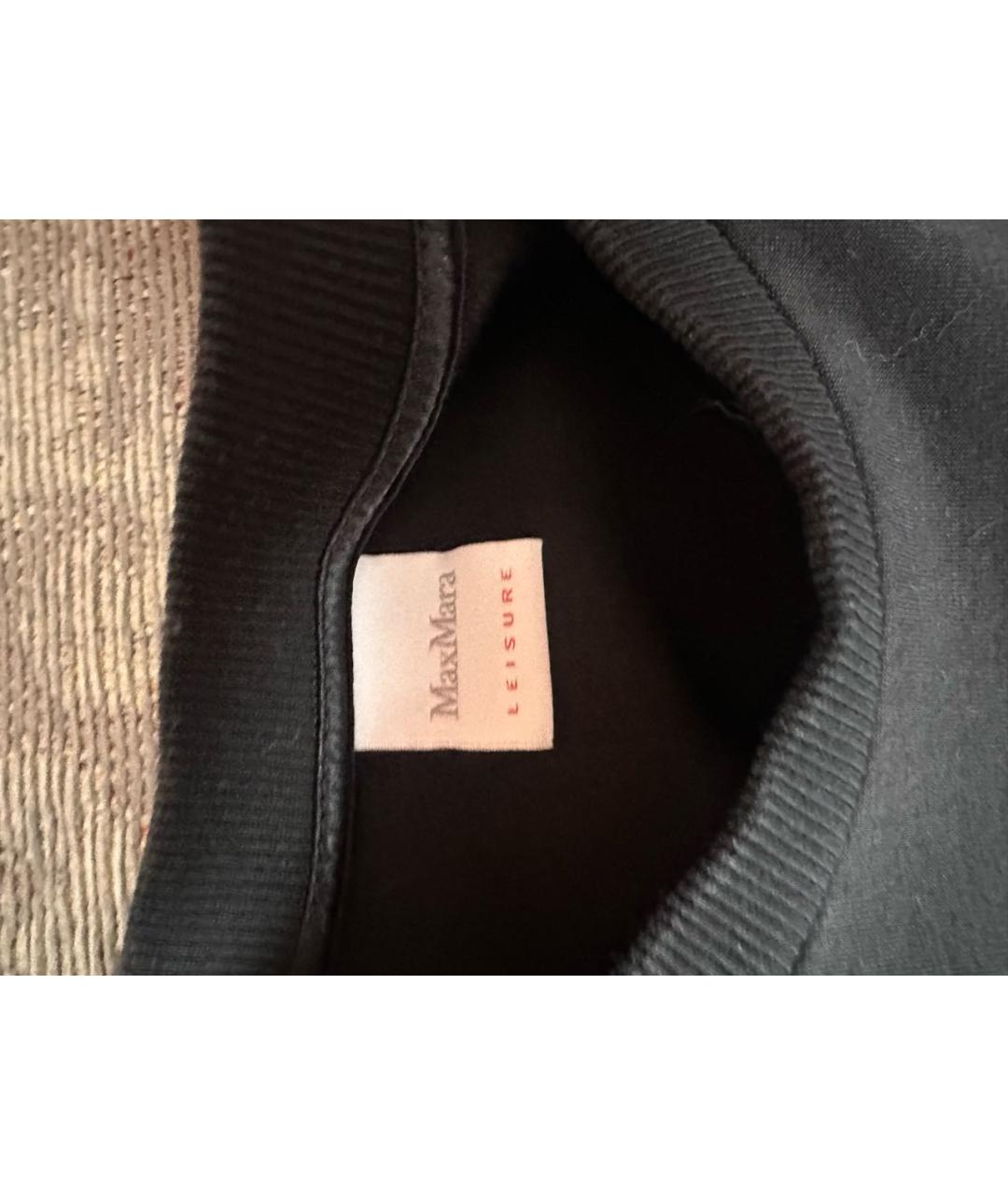 MAX MARA Черное хлопковое повседневное платье, фото 4