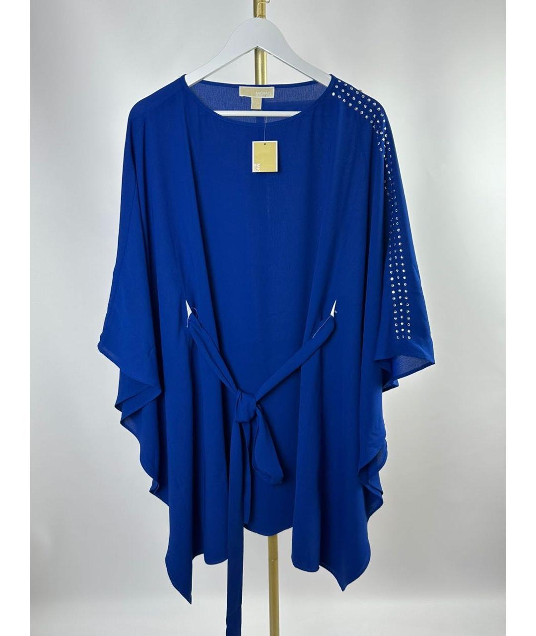 MICHAEL MICHAEL KORS Синее полиэстеровое платье, фото 9
