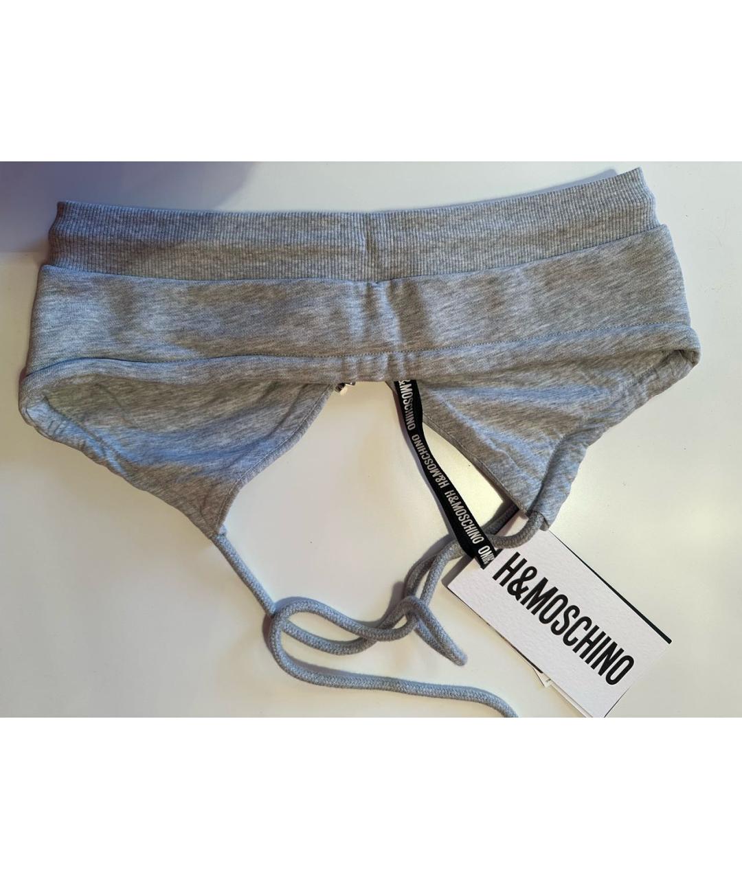 MOSCHINO Серая хлопковая майка, фото 2