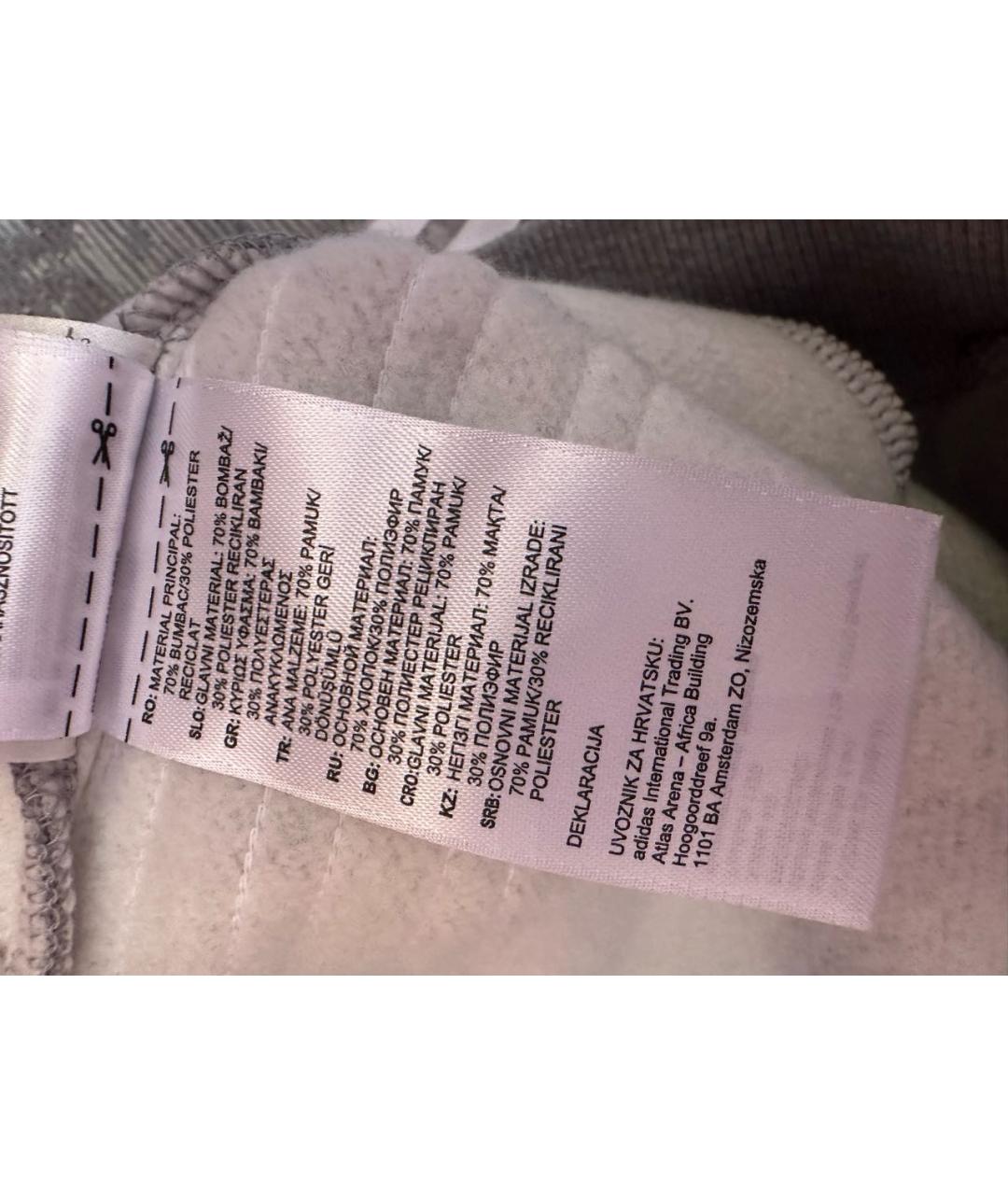 ADIDAS Серые хлопковые спортивные брюки и шорты, фото 4