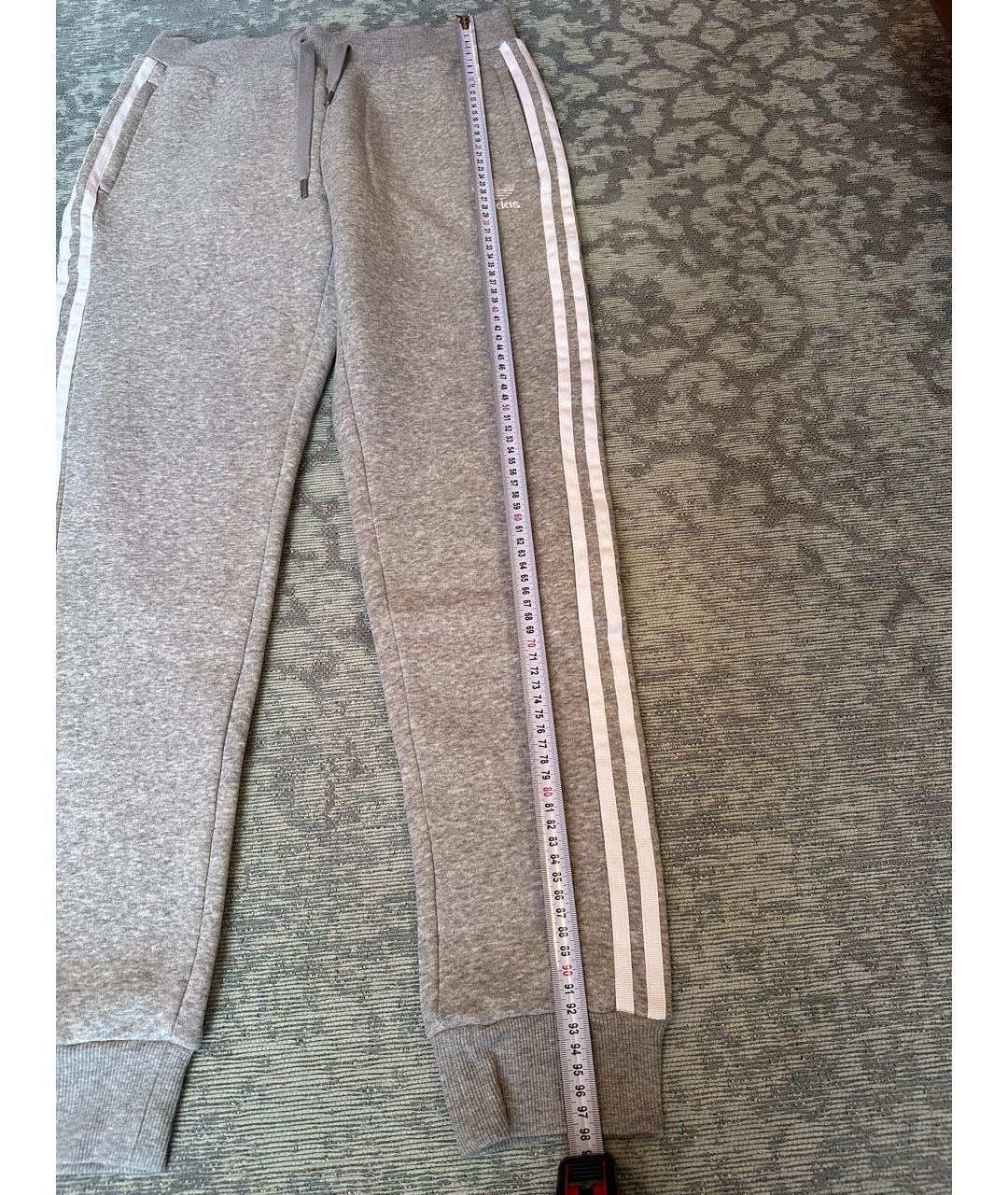 ADIDAS Серые хлопковые спортивные брюки и шорты, фото 8