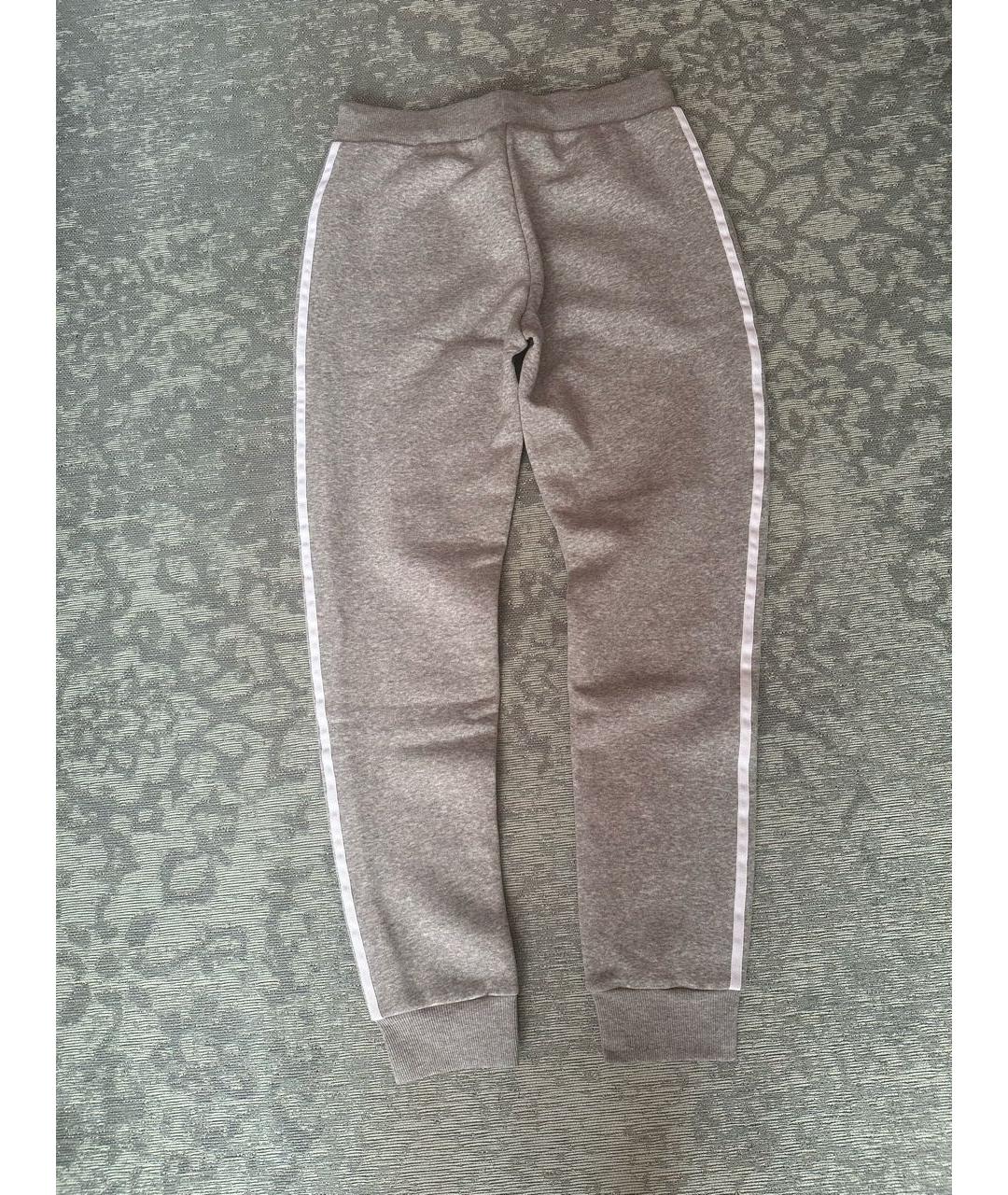 ADIDAS Серые хлопковые спортивные брюки и шорты, фото 2