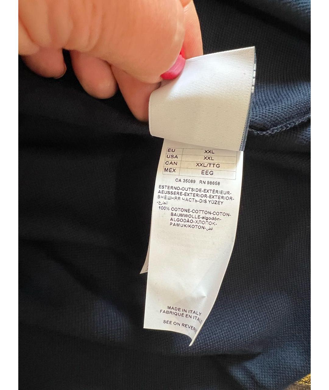 PAUL & SHARK Темно-синее хлопковое поло с коротким рукавом, фото 7