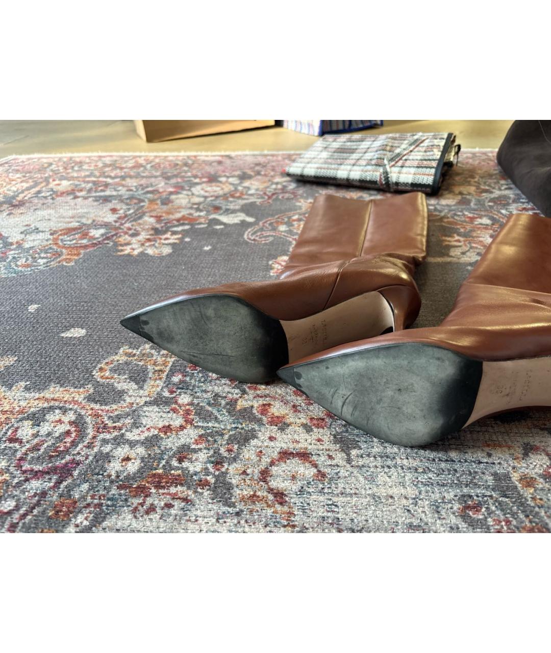 LE SILLA Коричневые кожаные сапоги, фото 7