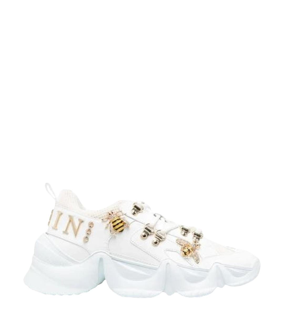 PHILIPP PLEIN Белые текстильные кроссовки, фото 1