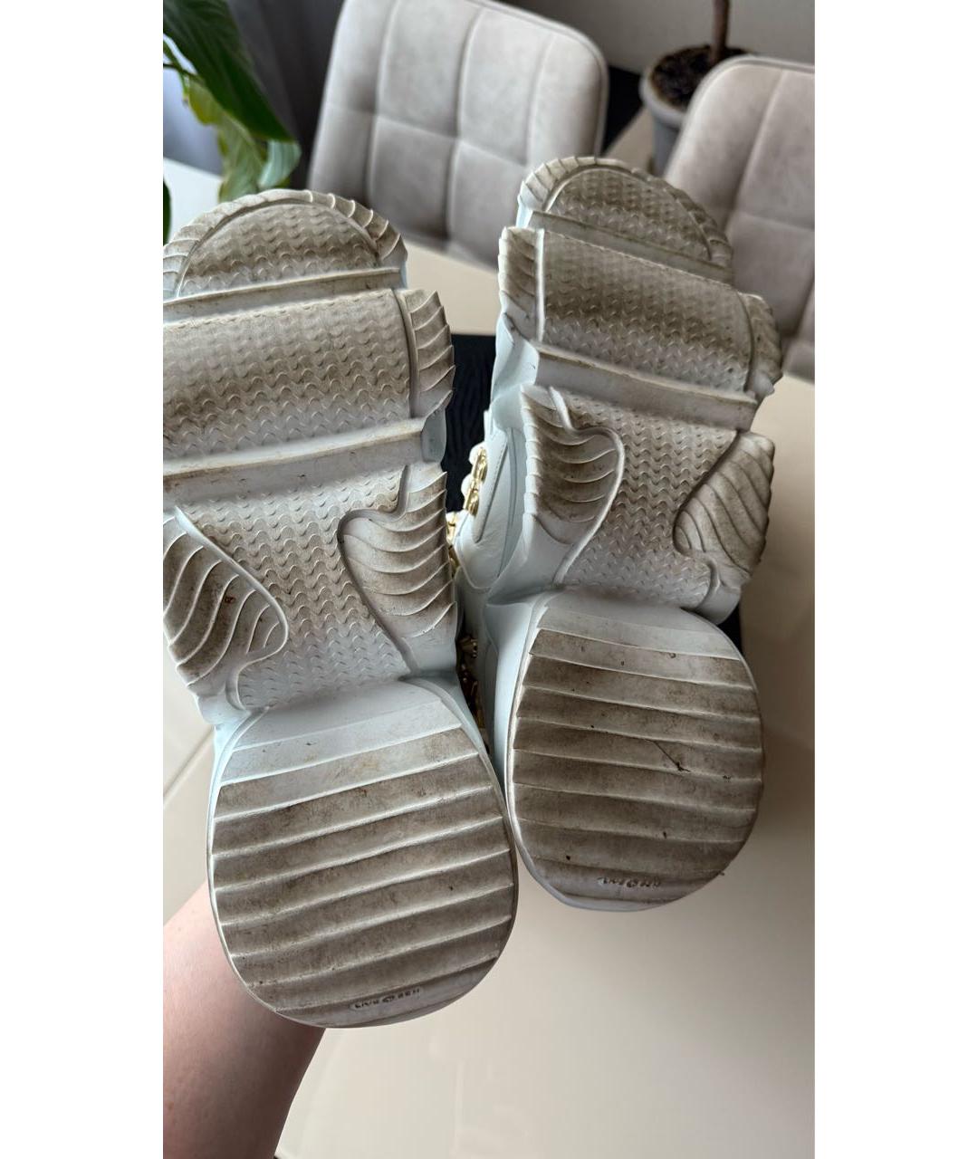 PHILIPP PLEIN Белые текстильные кроссовки, фото 6