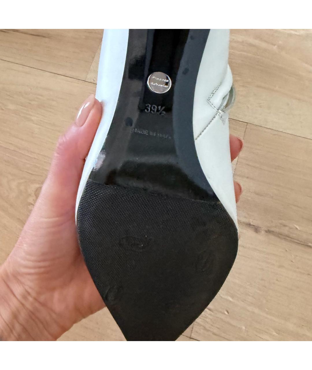 PROENZA SCHOULER Белые кожаные ботильоны, фото 4