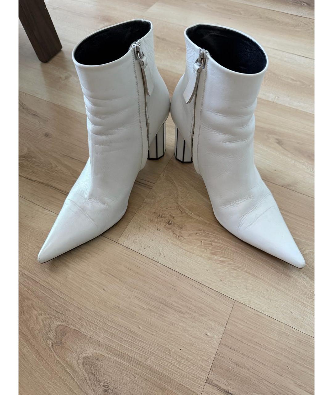 PROENZA SCHOULER Белые кожаные ботильоны, фото 3