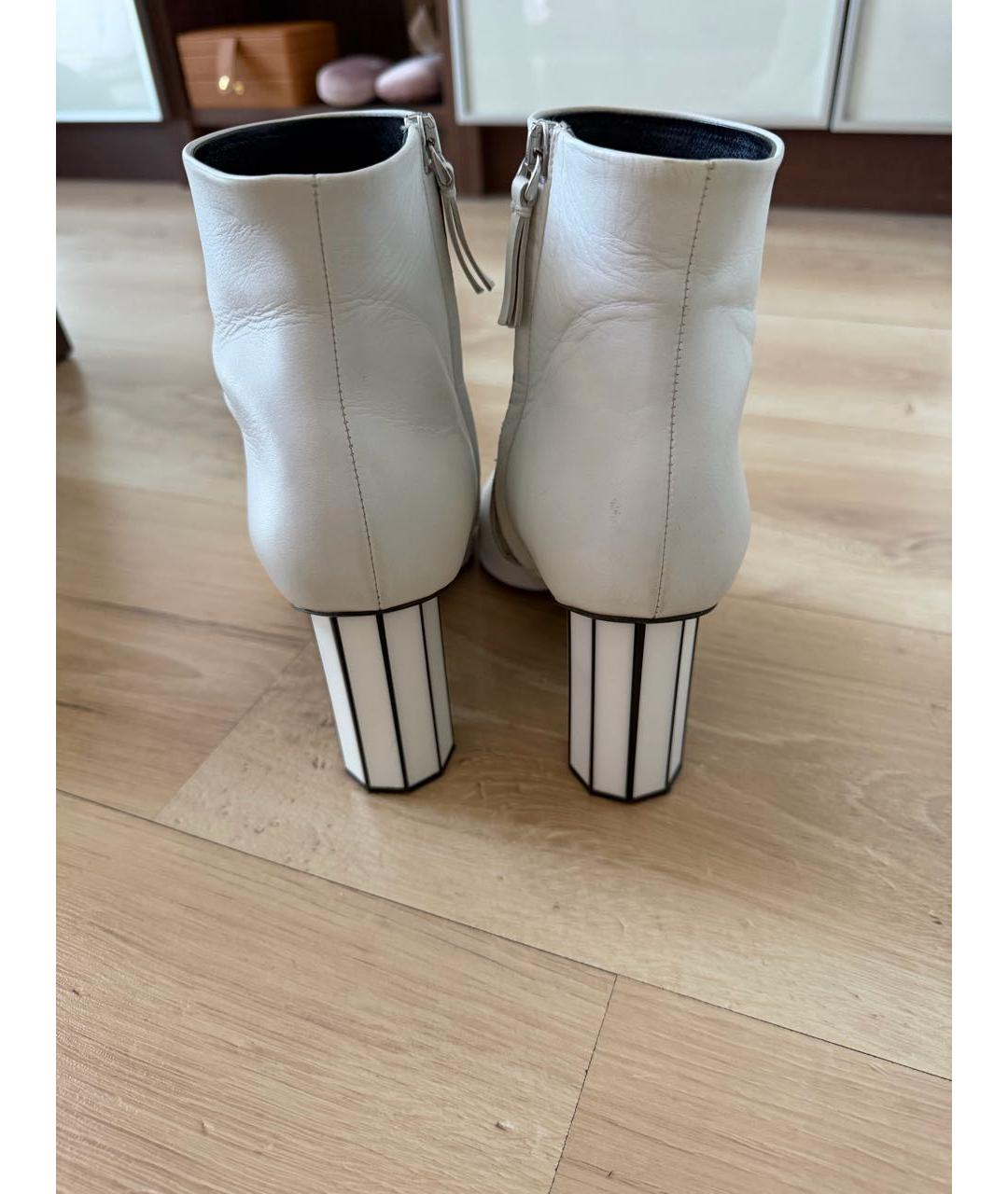 PROENZA SCHOULER Белые кожаные ботильоны, фото 5