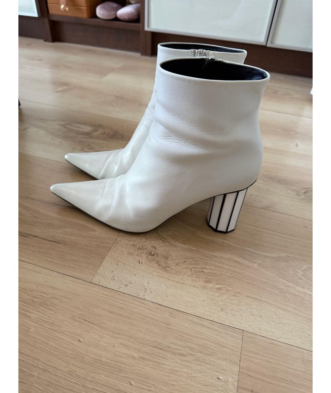 PROENZA SCHOULER Белые кожаные ботильоны, фото 2