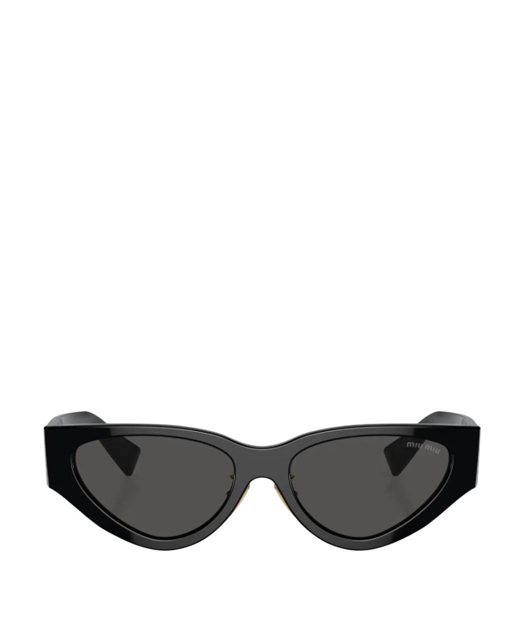 MIU MIU Черные пластиковые солнцезащитные очки, фото 1