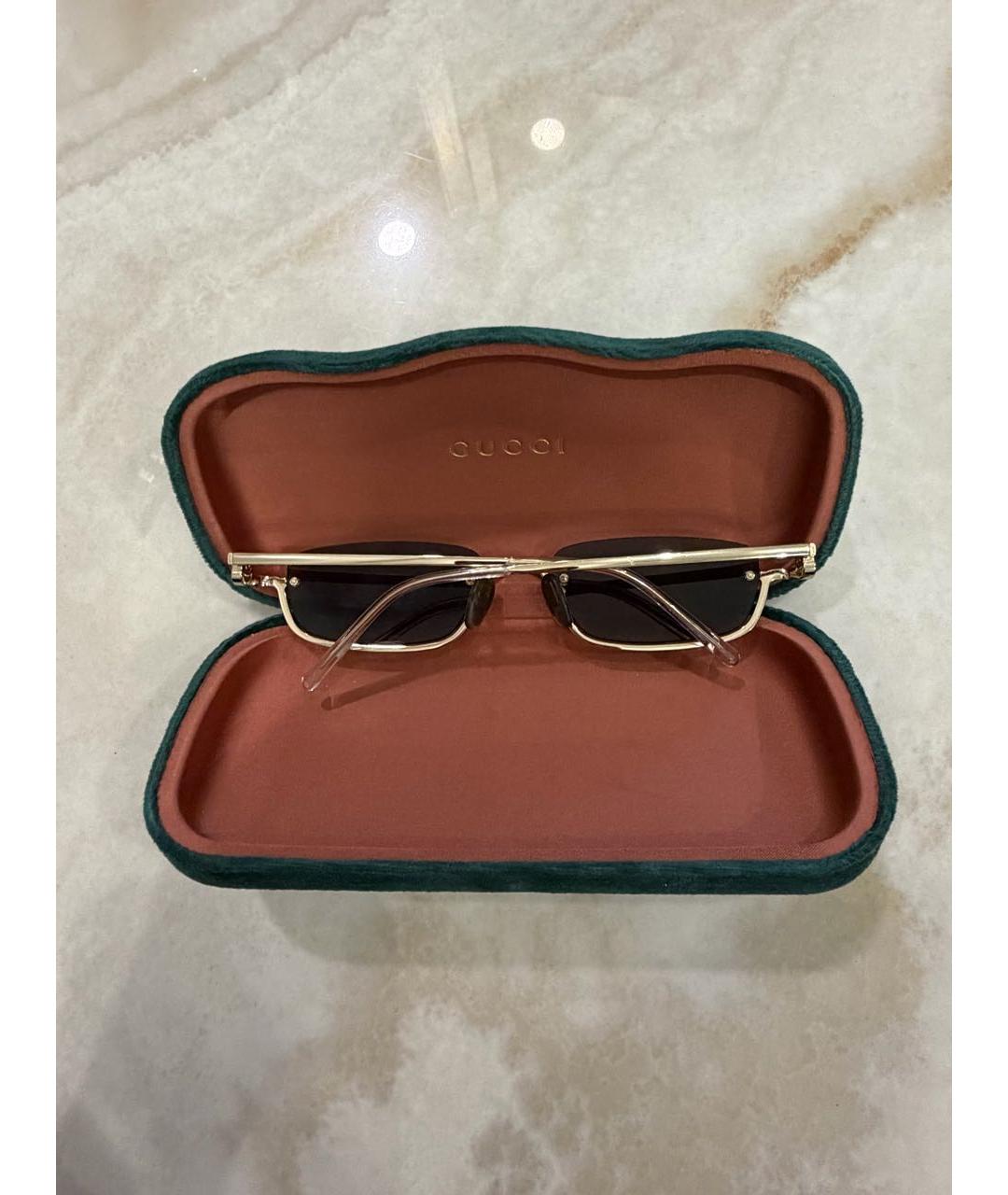 GUCCI Золотые солнцезащитные очки, фото 3