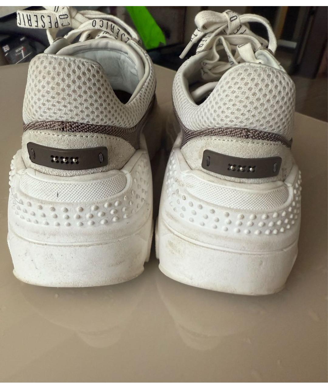 PESERICO Белые кожаные кроссовки, фото 4